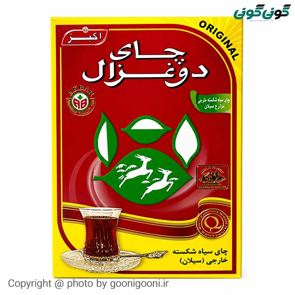 چای دوغزال ساده 500 گرمی جدید 24 عدد
