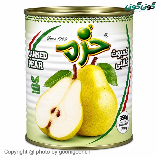 خرم کمپوت گلابی 350گرم ایزی 24 عددی