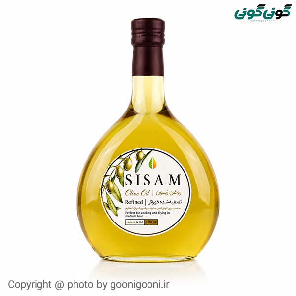 روغن زیتون شیشه سی سام یک لیتری تصفیه 6تایی