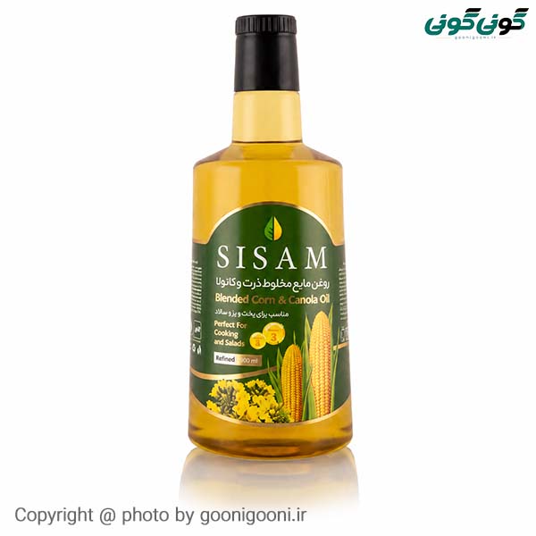 روغن مخلوط ذرت و کانولا ۹۰۰ گرمی سی سام